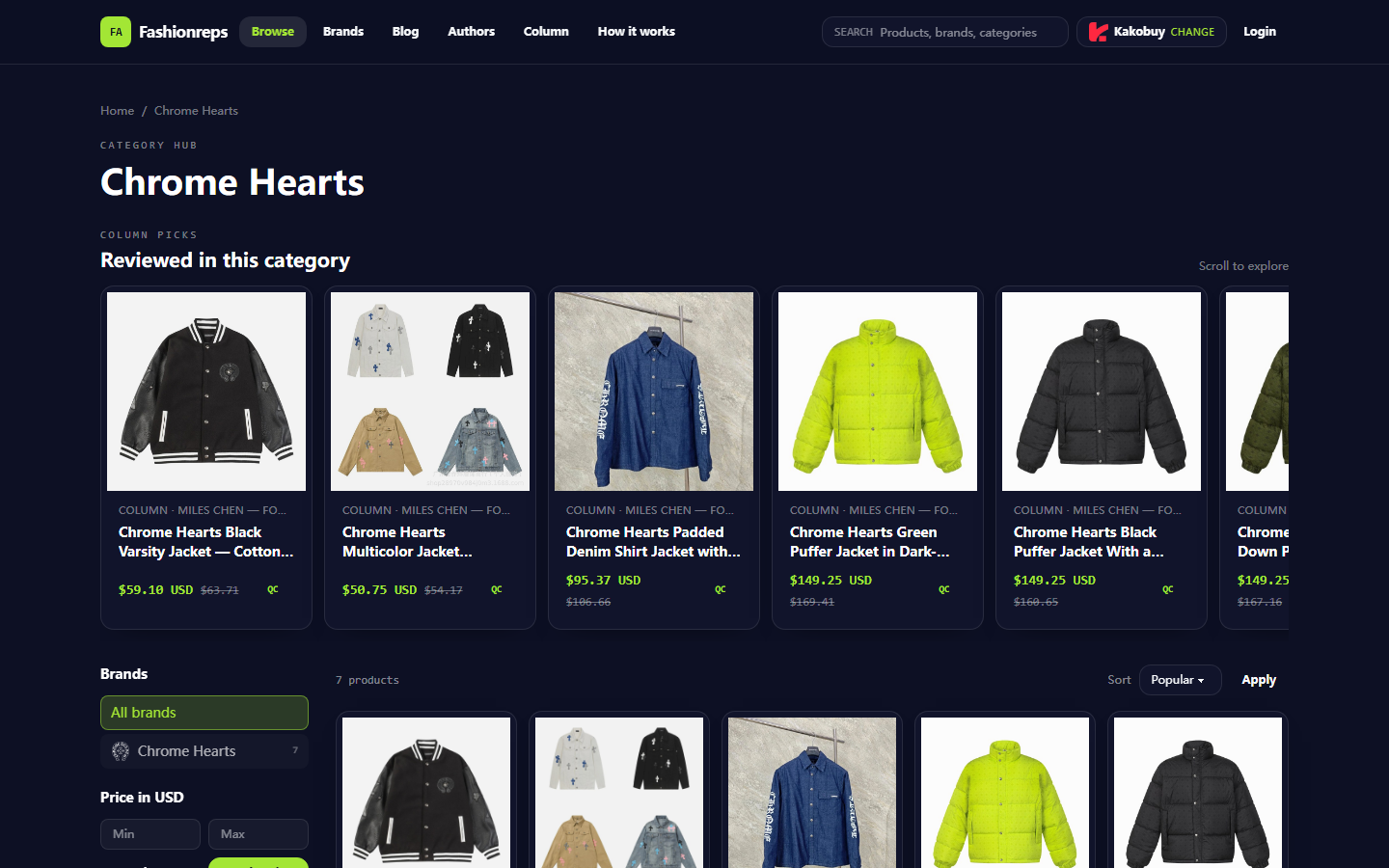 Archive Chrome Hearts QC Pics: Spreadsheet vs Google Sheets