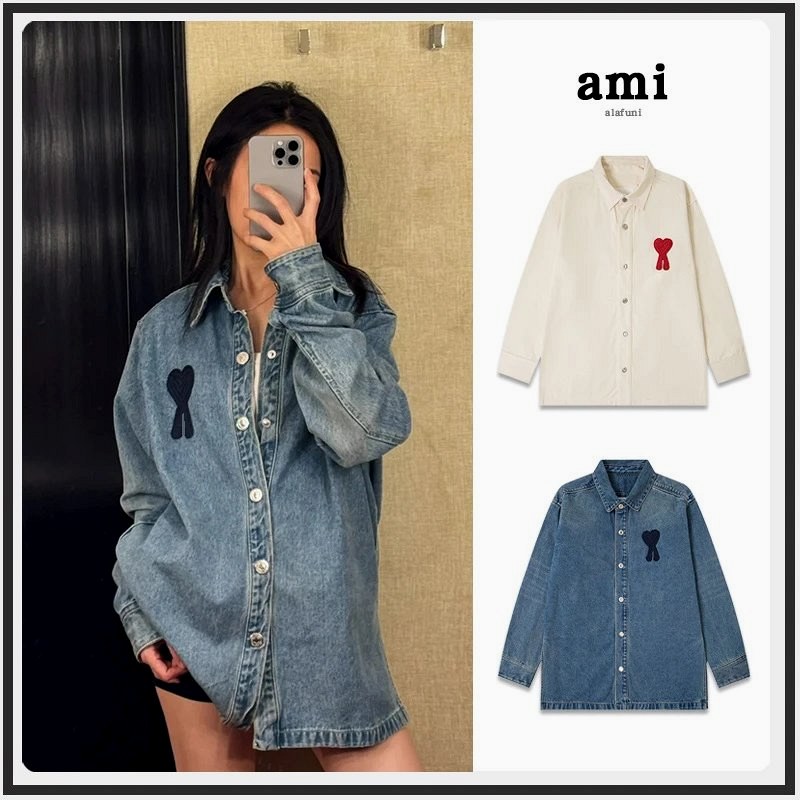 Ami Paris Heart-Embroidered Denim Jacket Review: The Heart Motif Reads Differently in Four Lighting Conditions