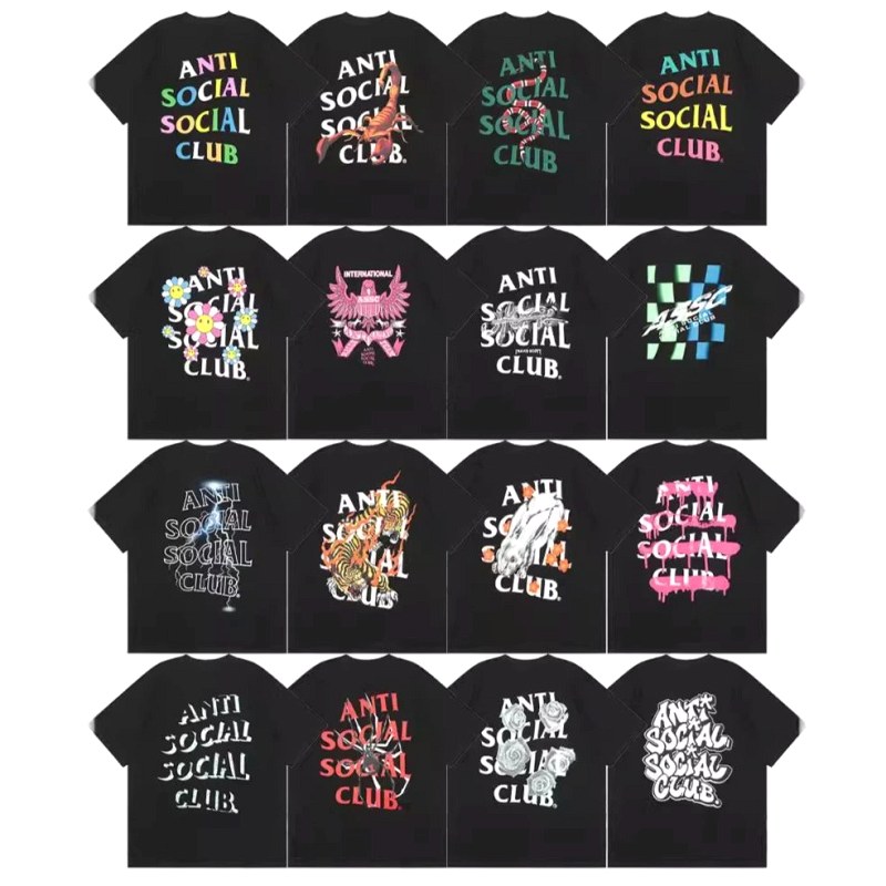 Anti Social Social Club Multicolor T-Shirt Kollektion: Loose Raglan T-Shirts aus 230gsm Doppelfaden-Baumwolle