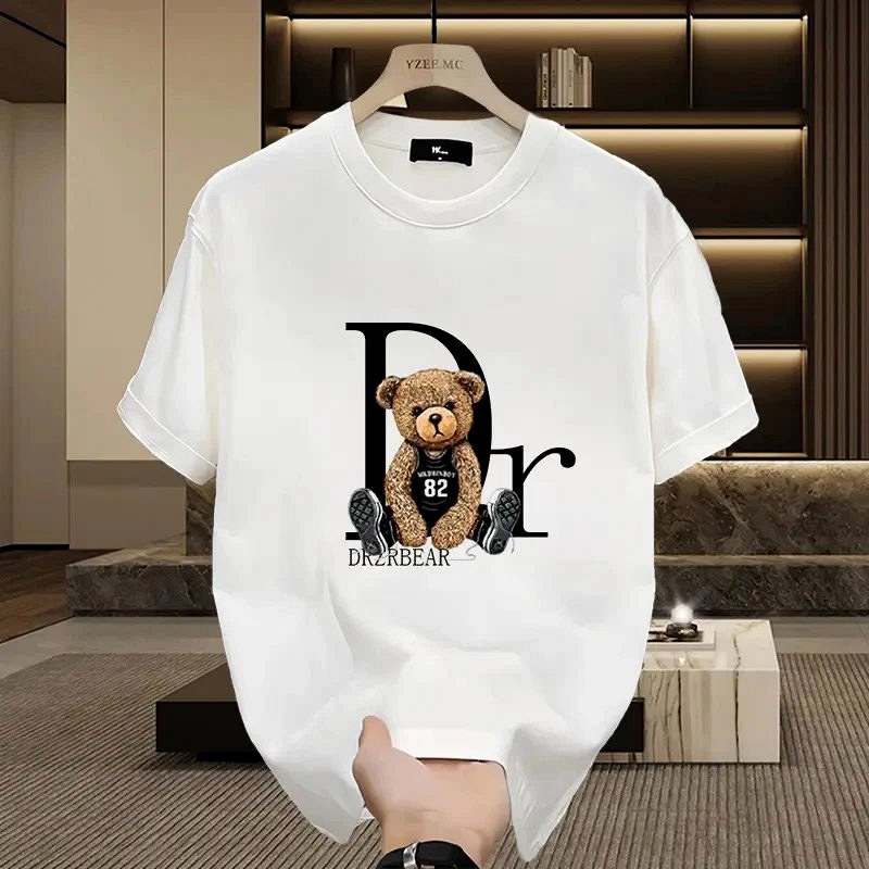 Dior Bear Graphic White T-Shirt Test: Passform, Baumwollgewicht, Druckkanten