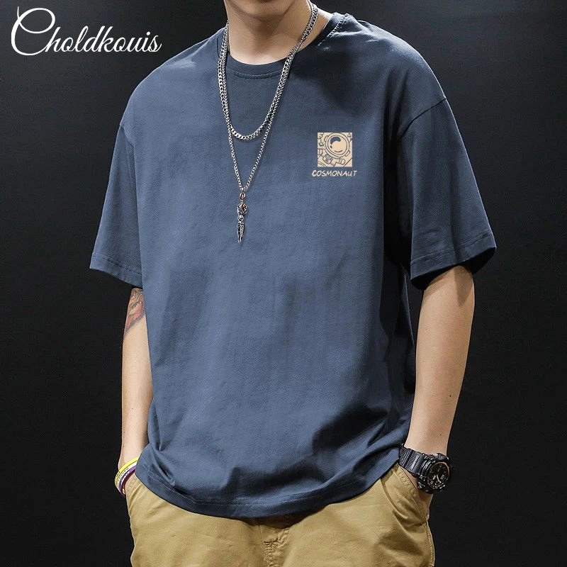 Foreign Trade Blue T-Shirt Test: Ein 5,97 $ 200g Baumwoll-Crewneck, nachgemessen