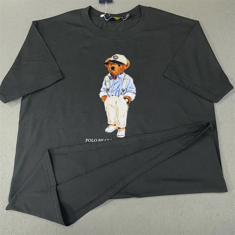 Black Cotton Under Two Bench Lights: The $16.42 Polo Ralph Lauren Bear Top at 2700K and 5000K